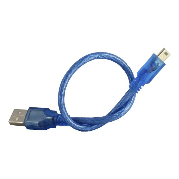 کابل شیلددار USB A TO MINI USB با طول 30 سانت